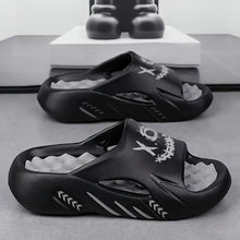 Load image into Gallery viewer, OURANNI Men's Fashion Cartoon Print Lightweight Indoor Shower Slippers, Trendy Unisex for Couples' Daily Casual Sports and Beach Vacation, Durable EVA Structure for Multiple Scenarios, Casual Footwear, Vacation Footwear, Styl