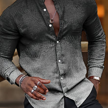 Load image into Gallery viewer, Verdant Sovereign Ombre Button Shirt for Men