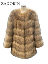 Load image into Gallery viewer, ZADORIN Empress Luxe Faux Fur Long Coat for Women