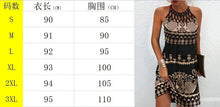 Load image into Gallery viewer, Summer Women's Dress O-neck Hollow Design Sense Halter Neck Fashion Printed Vacation Beach Hot Girl Mini Skirt