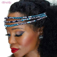 Load image into Gallery viewer, African Wax Print Headband Colorful Kente 3 Strand Vibrant Afrocentric Headband Headwrap Handmade Accessory WYB599