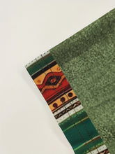 Load image into Gallery viewer, Men'S Vintage Green Henley Shirt with Traditional African Patterns - Casual Short Sleeve, Button-Up, V-Neck, Summer Wear, Polyester Blend, Button Detail, African Fashion Shirt