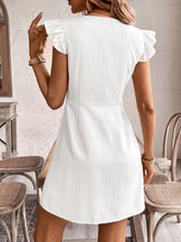 Load image into Gallery viewer, Frenchy Women'S Vacation Casual Solid Color Ruffle Sleeve Front Button Dress