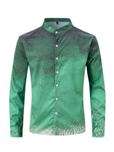 Load image into Gallery viewer, Verdant Sovereign Ombre Button Shirt for Men