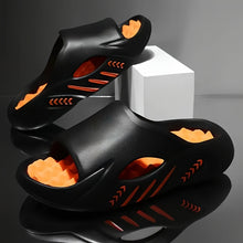 Load image into Gallery viewer, OURANNI Men's Fashion Cartoon Print Lightweight Indoor Shower Slippers, Trendy Unisex for Couples' Daily Casual Sports and Beach Vacation, Durable EVA Structure for Multiple Scenarios, Casual Footwear, Vacation Footwear, Styl