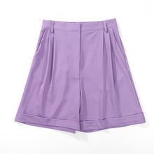 Load image into Gallery viewer, Hirsionsan High Waist Shorts Women New Summer Casual Elegant Soft Pants with Sashes Loose Shorts with Pockets for Ladies
