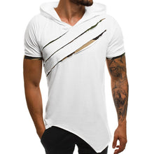 Load image into Gallery viewer, Summer Men Hooded t-shirt New Casual Slim Short Sleeve t shirt men Plus Size 3XL Solid Men Clothes Streetwear Tee Shirt
