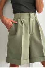 Load image into Gallery viewer, Hirsionsan High Waist Shorts Women New Summer Casual Elegant Soft Pants with Sashes Loose Shorts with Pockets for Ladies