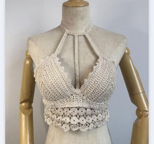 Load image into Gallery viewer, summer holiday beach camis lady sexy tassels crochet camisole women sexy tassels bikini camis female crochet halter bikini tops