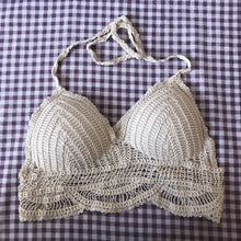 Load image into Gallery viewer, summer holiday beach camis lady sexy tassels crochet camisole women sexy tassels bikini camis female crochet halter bikini tops