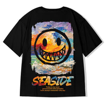 Load image into Gallery viewer, HMZ T Shirt Streetwear Men Oversize Hip Hop T-Shirt Smile Print Harajuku Tshirt Summer Short Sleeve Cotton Loose Tops Tees