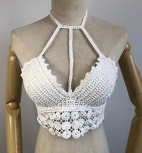 Load image into Gallery viewer, summer holiday beach camis lady sexy tassels crochet camisole women sexy tassels bikini camis female crochet halter bikini tops