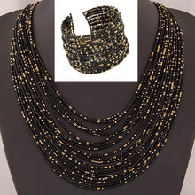 Load image into Gallery viewer, DIEZI African Acrylic Beads Jewelry Sets Bohemia Necklaces Bangles Women Fashion Statement Multilayer Necklace New Jewelry Set 96