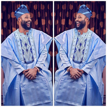 Load image into Gallery viewer, H&D south african traditional wear formal attire bazin riche dashiki outfits shirt pants robe suit no cap african men agbada