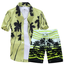 Load image into Gallery viewer, Hot Sale Mens Hawaiian Shirts Set 2020 Fashion Summer Floral Shirts Men +Print Beach Shorts Short Sleeve Tracksuit Men's Sets 69