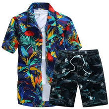 Load image into Gallery viewer, Hot Sale Mens Hawaiian Shirts Set 2020 Fashion Summer Floral Shirts Men +Print Beach Shorts Short Sleeve Tracksuit Men's Sets 69