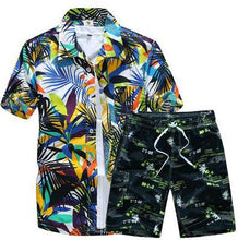 Load image into Gallery viewer, Hot Sale Mens Hawaiian Shirts Set 2020 Fashion Summer Floral Shirts Men +Print Beach Shorts Short Sleeve Tracksuit Men's Sets 69