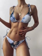 Load image into Gallery viewer, New Print Sport Bandeau Push up Bikinis Sexy Marble Women Swimsuit High Waist Swimwear Women bathing suit Beach wear
