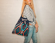 Load image into Gallery viewer, Lady Knitting Gypsy Bohemian Boho Chic Aztec Tote Bag Women Crochet Woolen Open Shopper Top-handle Bag 2020 Female Daily Handbag