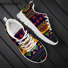 Load image into Gallery viewer, INSTANTARTS Tribal African Pattern Women Casual Sneaker Comfort Lightweight Flat Shoes 2020 New Style Footwear Zapatos Lace up