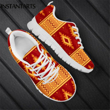 Load image into Gallery viewer, INSTANTARTS Tribal African Pattern Women Casual Sneaker Comfort Lightweight Flat Shoes 2020 New Style Footwear Zapatos Lace up