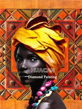 Load image into Gallery viewer, Huacan 5d Diamond Painting African Woman Handmade Gift Embroidery Portrait Farmhouse Home Decor Home Decor