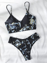 Load image into Gallery viewer, New Print Sport Bandeau Push up Bikinis Sexy Marble Women Swimsuit High Waist Swimwear Women bathing suit Beach wear