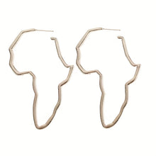 Load image into Gallery viewer, Pair of Fashionable and Exaggerated Hollow African Map Earrings
