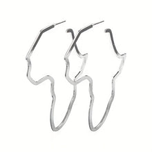 Load image into Gallery viewer, Pair of Fashionable and Exaggerated Hollow African Map Earrings
