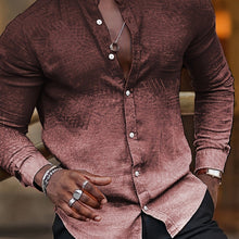 Load image into Gallery viewer, Verdant Sovereign Ombre Button Shirt for Men
