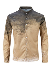 Load image into Gallery viewer, Verdant Sovereign Ombre Button Shirt for Men
