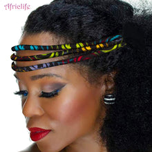 Load image into Gallery viewer, African Wax Print Headband Colorful Kente 3 Strand Vibrant Afrocentric Headband Headwrap Handmade Accessory WYB599
