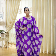 Load image into Gallery viewer, Elegant African Elegant Dresses for Women Muslim Fashion Abayas Dashiki Robe Kaftan Long Maxi Dress Free size fit M-5XL
