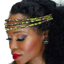 Load image into Gallery viewer, African Wax Print Headband Colorful Kente 3 Strand Vibrant Afrocentric Headband Headwrap Handmade Accessory WYB599

