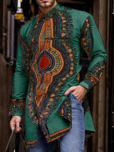 Load image into Gallery viewer, 2026 Men's Summer African T-Shirt Fashion Neck Print Short Sleeve Tee Africa Dashiki Simple Casual National Style T-Shirt Male
