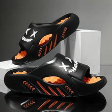 Load image into Gallery viewer, OURANNI Men's Fashion Cartoon Print Lightweight Indoor Shower Slippers, Trendy Unisex for Couples' Daily Casual Sports and Beach Vacation, Durable EVA Structure for Multiple Scenarios, Casual Footwear, Vacation Footwear, Styl
