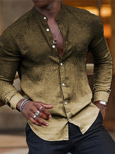 Load image into Gallery viewer, Verdant Sovereign Ombre Button Shirt for Men
