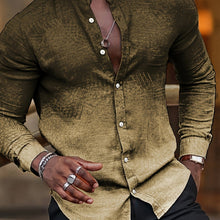 Load image into Gallery viewer, Verdant Sovereign Ombre Button Shirt for Men

