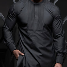 Load image into Gallery viewer, Obsidian Classic Men’s Kaftan Set – Modern Long Sleeve Traditional Wear
