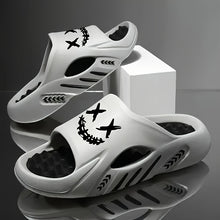 Load image into Gallery viewer, OURANNI Men's Fashion Cartoon Print Lightweight Indoor Shower Slippers, Trendy Unisex for Couples' Daily Casual Sports and Beach Vacation, Durable EVA Structure for Multiple Scenarios, Casual Footwear, Vacation Footwear, Styl
