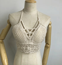 Load image into Gallery viewer, summer holiday beach camis lady sexy tassels crochet camisole women sexy tassels bikini camis female crochet halter bikini tops
