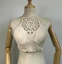 Load image into Gallery viewer, summer holiday beach camis lady sexy tassels crochet camisole women sexy tassels bikini camis female crochet halter bikini tops
