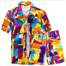 Load image into Gallery viewer, Hot Sale Mens Hawaiian Shirts Set 2020 Fashion Summer Floral Shirts Men +Print Beach Shorts Short Sleeve Tracksuit Men&#39;s Sets 69
