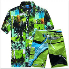 Load image into Gallery viewer, Hot Sale Mens Hawaiian Shirts Set 2020 Fashion Summer Floral Shirts Men +Print Beach Shorts Short Sleeve Tracksuit Men&#39;s Sets 69
