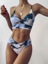 Load image into Gallery viewer, New Print Sport Bandeau Push up Bikinis Sexy Marble Women Swimsuit High Waist Swimwear Women bathing suit Beach wear
