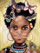 Load image into Gallery viewer, Huacan 5d Diamond Painting African Woman Handmade Gift Embroidery Portrait Farmhouse Home Decor Home Decor
