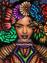 Load image into Gallery viewer, Huacan 5d Diamond Painting African Woman Handmade Gift Embroidery Portrait Farmhouse Home Decor Home Decor
