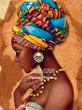 Load image into Gallery viewer, Huacan 5d Diamond Painting African Woman Handmade Gift Embroidery Portrait Farmhouse Home Decor Home Decor
