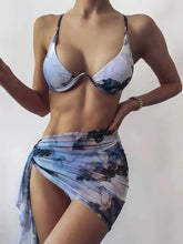 Load image into Gallery viewer, New Print Sport Bandeau Push up Bikinis Sexy Marble Women Swimsuit High Waist Swimwear Women bathing suit Beach wear
